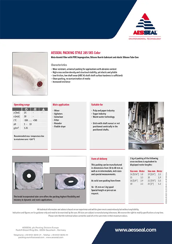 AES 285SKS Color Brochure
