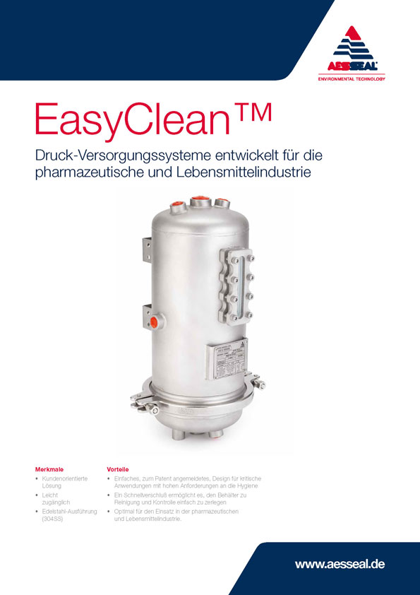 Druck-Versorgungssysteme entwickelt für die pharmazeutische und Lebensmittelindustrie