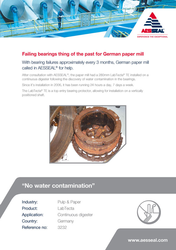 Failing bearings thing of the past for German paper mill
