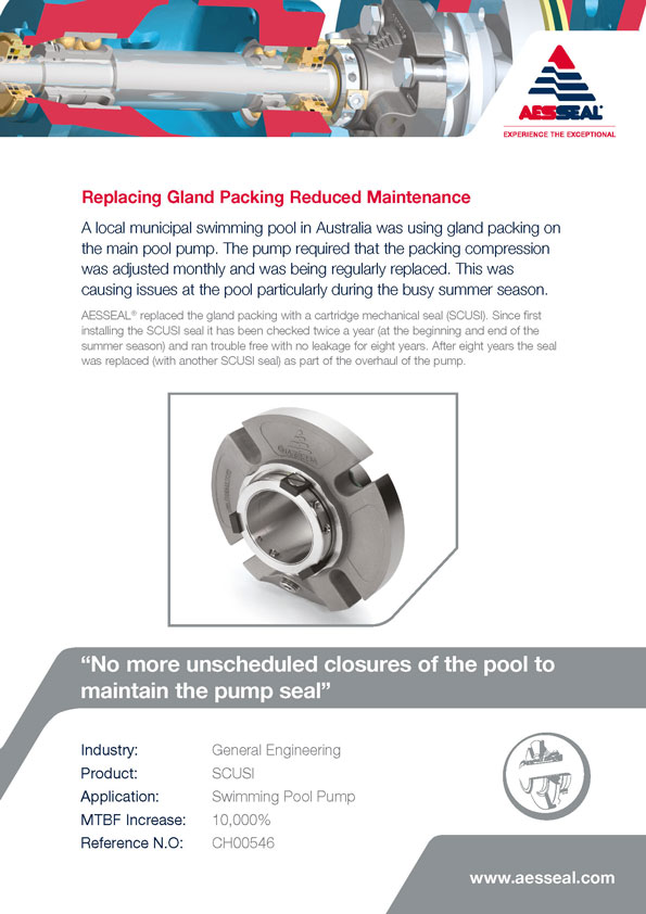 Replacing Gland Packing Reduced Maintenance