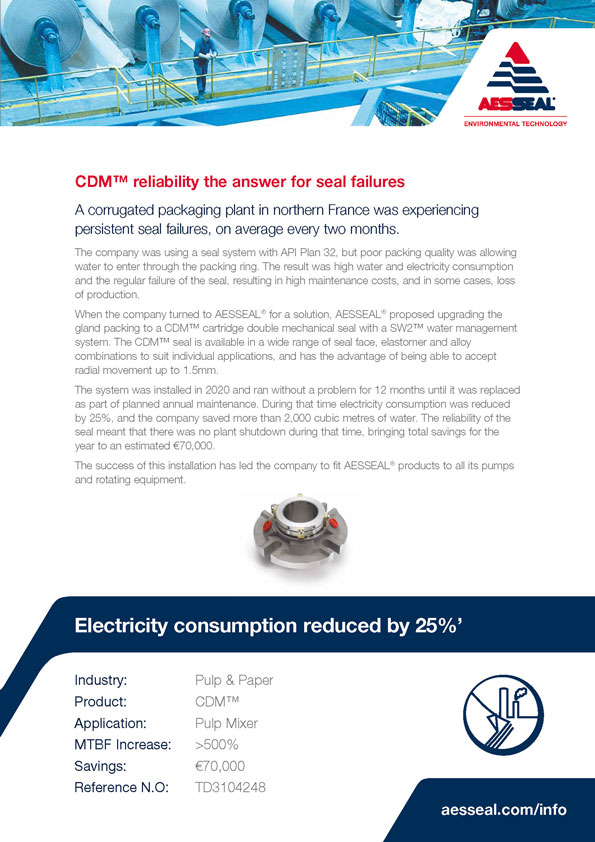 CDM™ reliability the answer for seal failures