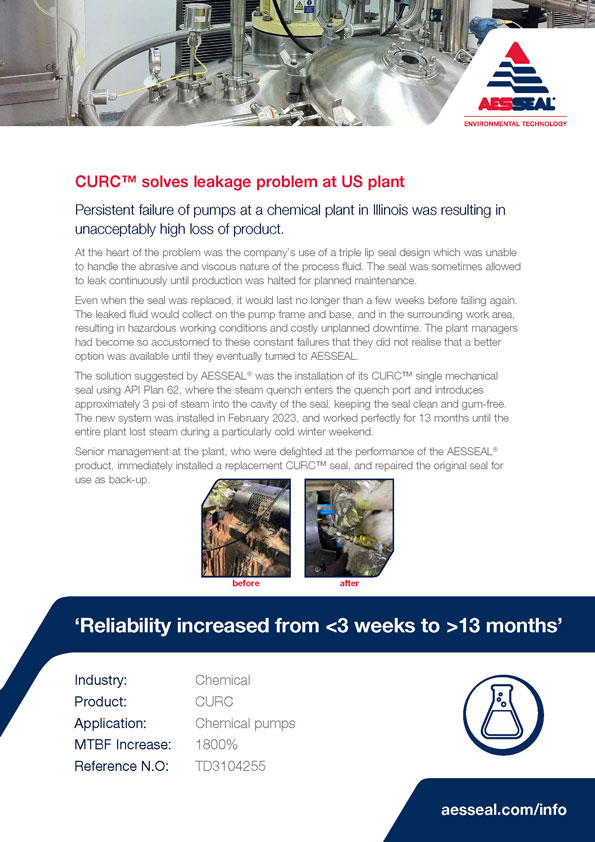 CURC™ solves leakage problem at US plant