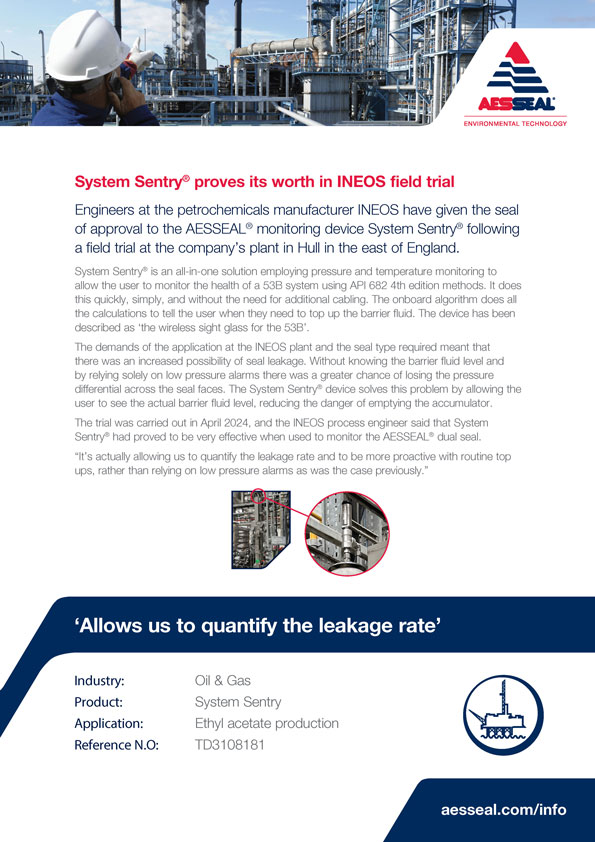 System Sentry® proves its worth in Ineos field trial