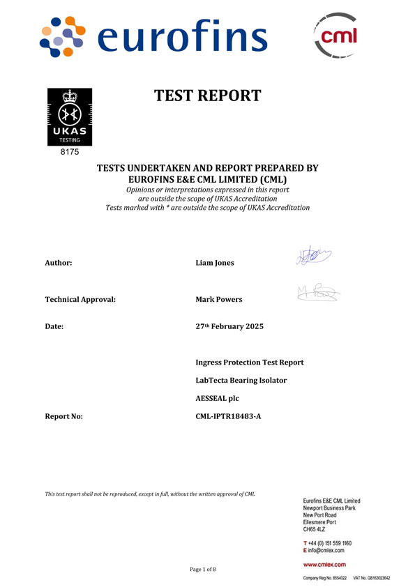 Thumbnail of the IP66 Test Report