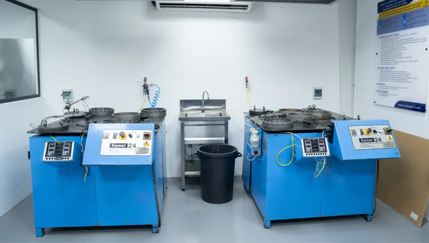 Two machines in a small room.