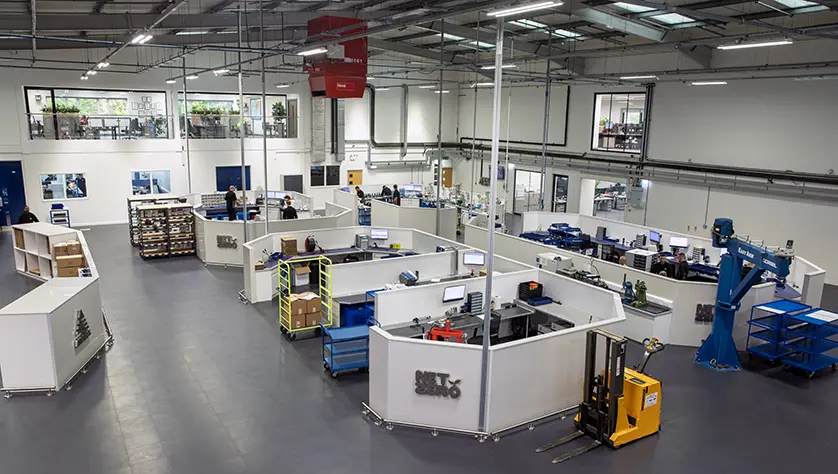 Mechanical seal assembly room at Rotherham headquarters.