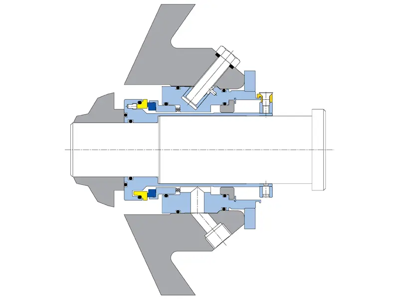 An internal diagram view of the AGCS mechanical seal.