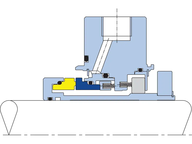 An internal diagram view of the CAPI A Single mechanical seal.