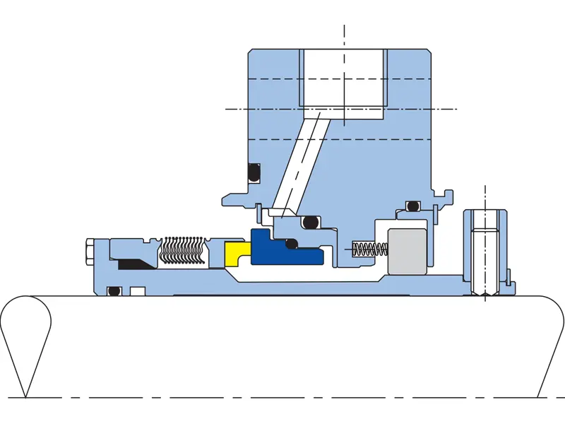An internal diagram view of the CAPI B Single mechanical seal.