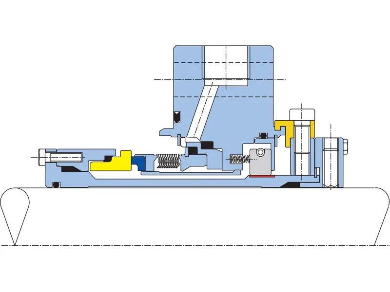 An internal diagram view of the CAPI C Single mechanical seal.