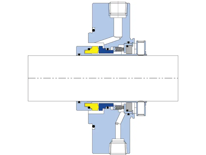 An internal diagram view of the CAPI-TXS-F mechanical seal.