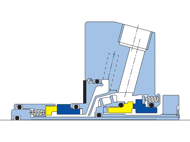 An internal diagram view of the CDFI mechanical seal.