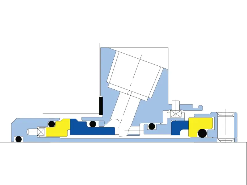 An internal diagram view of the CKD mechanical seal.