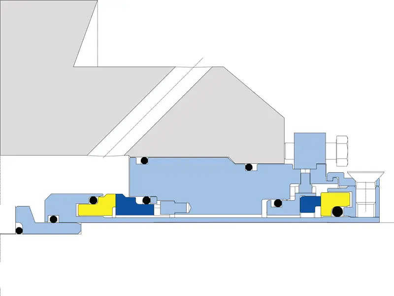 An internal diagram view of the CKDA mechanical seal.