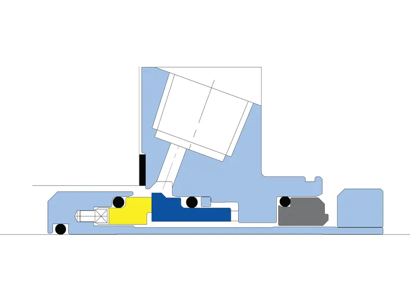 An internal diagram view of the CKS mechanical seal.