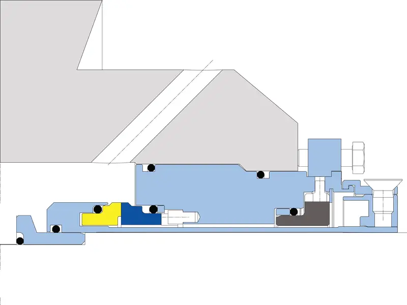 An internal diagram view of the CKSA mechanical seal.