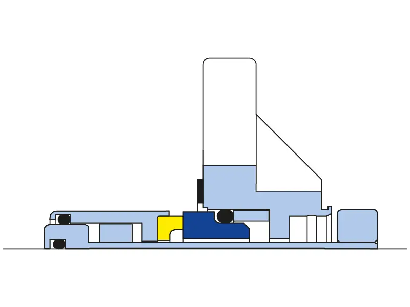 An internal diagram view of the CMAX Type A mechanical seal.