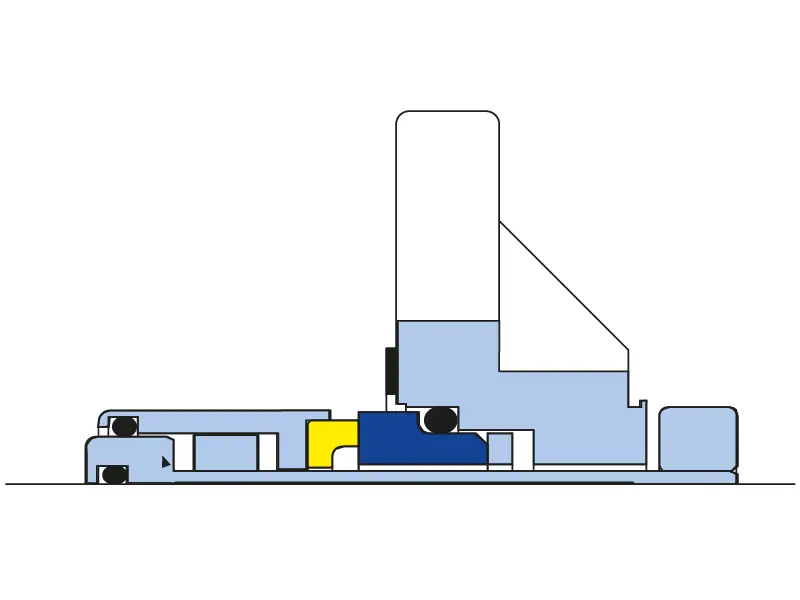 An internal diagram view of the CMAX Type B mechanical seal.