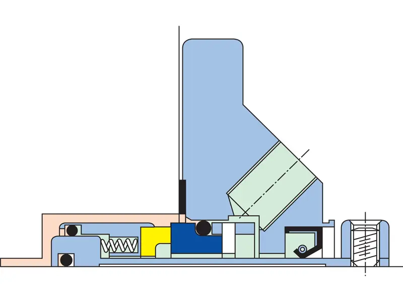 An internal diagram view of the CRCO mechanical seal.