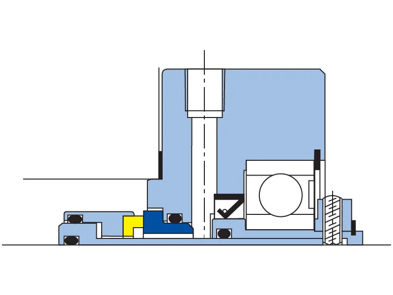 An internal diagram view of the CSWIB Type B mechanical seal.
