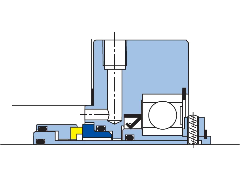 An internal diagram view of the CSWIB Type C mechanical seal.