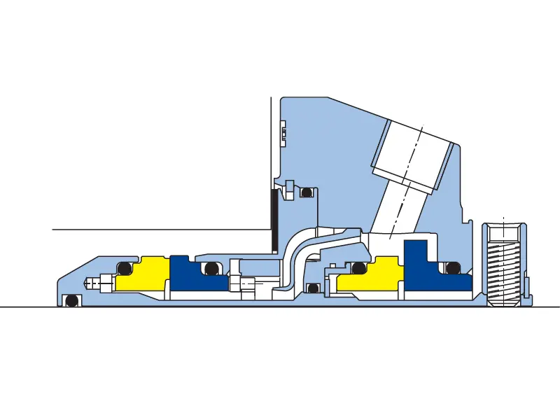 An internal diagram view of the DMSF-L mechanical seal.