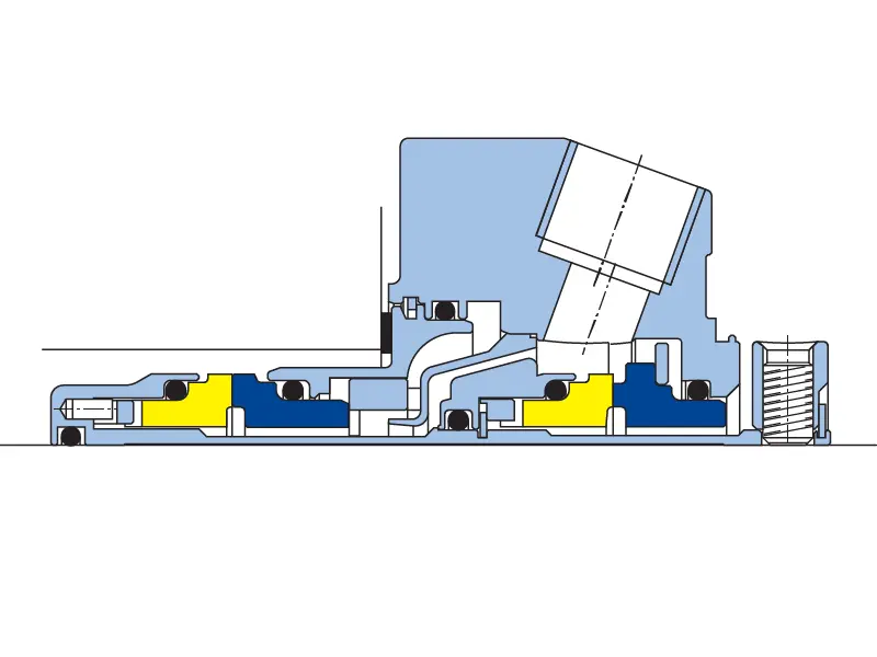 An internal diagram view of the DMSF-S mechanical seal.