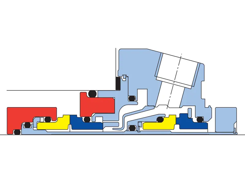 An internal diagram view of the DSNM mechanical seal.
