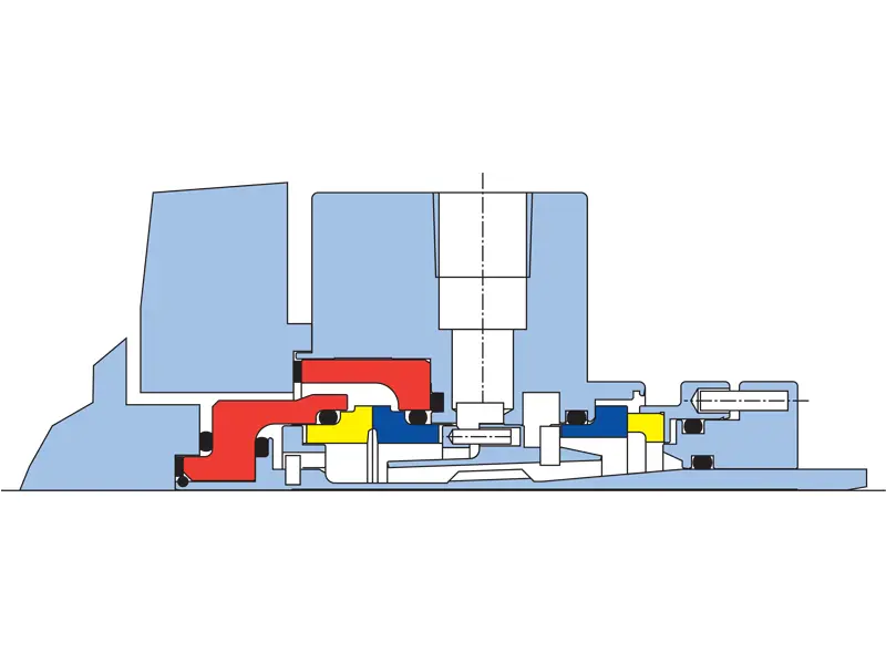 An internal diagram view of the 'Richter PCK and SCK' mechanical seal.