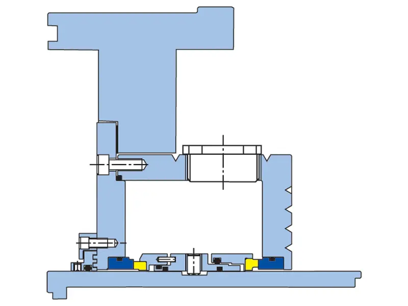An internal diagram view of the HDDSS mechanical seal.