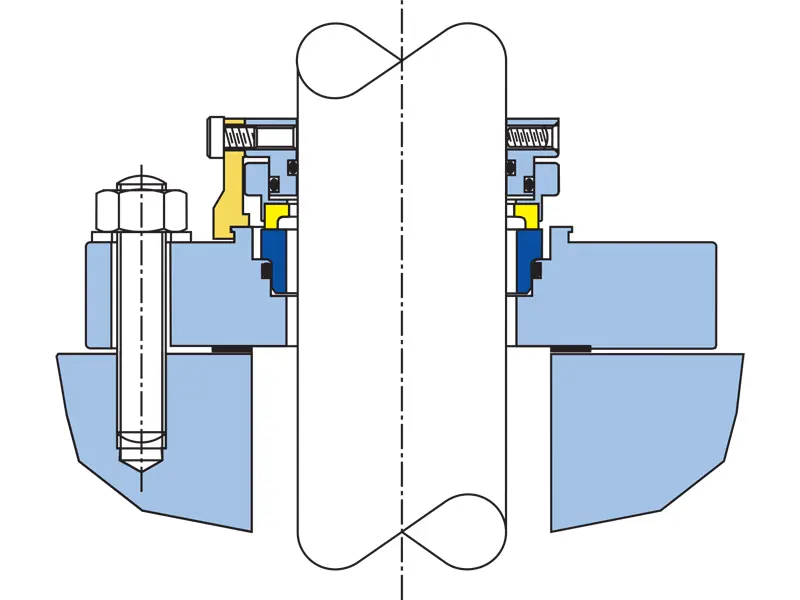 An internal diagram view of the NCM mechanical seal.