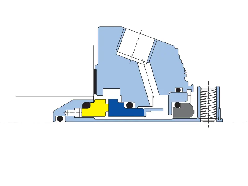 An internal diagram view of the Large SMSS mechanical seal.