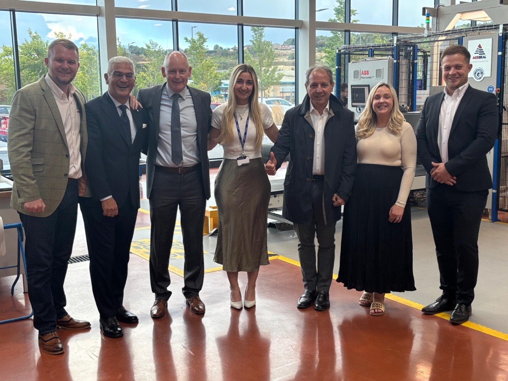 AESSEAL and Baker Hughes members at AESSEAL's factory in Rotherham.