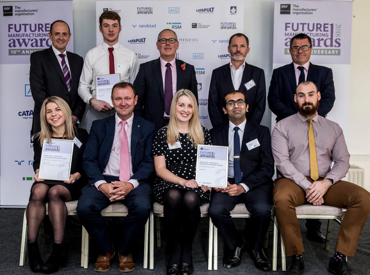 Group photo of the EEF winners in 2018