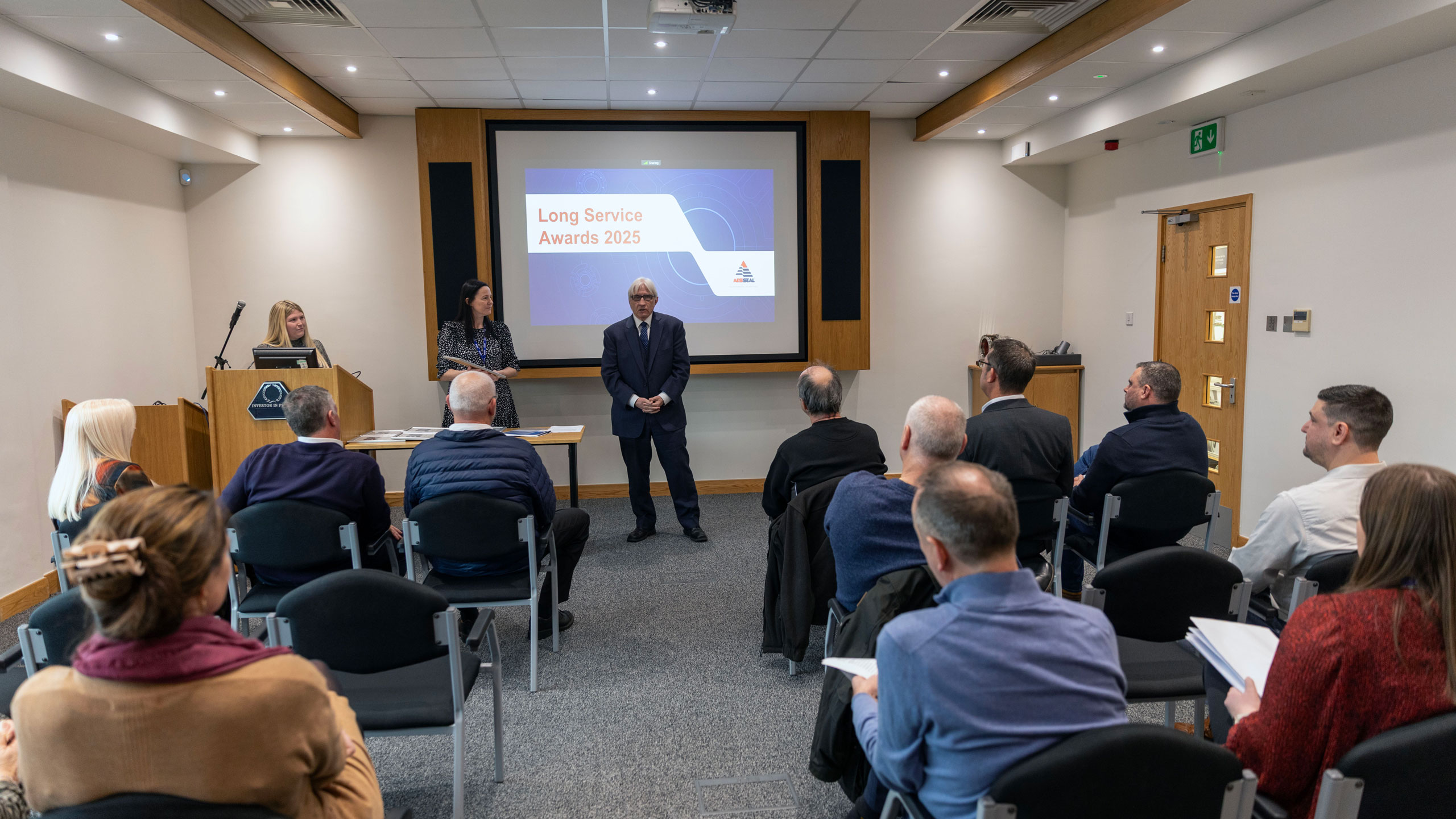 Staff presented with long-service awards