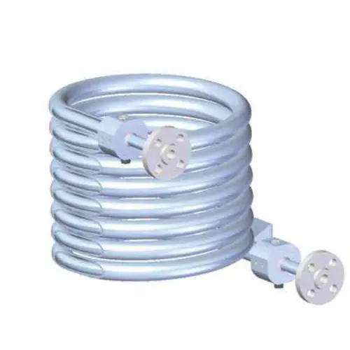 Coiled double pipe water cooler