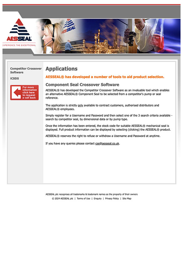 AESSEAL has developed a number of tools to aid product selection