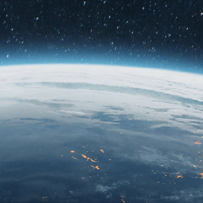 A view of planet Earth from space.