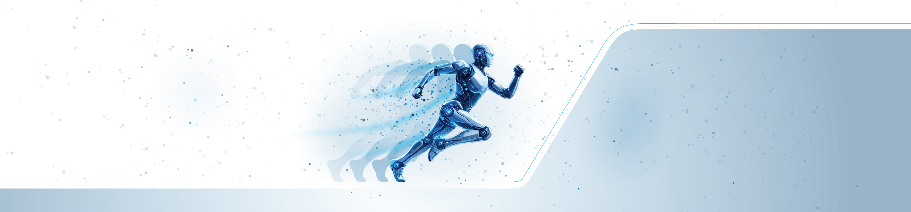 robot running toward a target